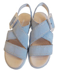 Remonte Pale Blue Suede Platform Sandal