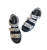 Remonte Cow Print Adjustable Width  Leather Sandal