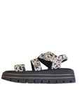 Remonte Cow Print Adjustable Width  Leather Sandal