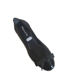 Tamaris Black Leather Ballerina Pump