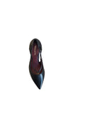 Tamaris Black Leather Court Shoes