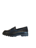 Tamaris Black and Animal Print Loafer