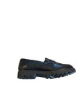 Tamaris Black and Animal Print Loafer