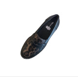 Tamaris Black and Animal Print Loafer