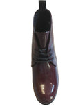 Marco Tozzi Burgundy Patent Lace -up ankle Boot