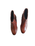 Tamaris Cognac Tan Leather Ankle Boot