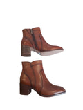 Tamaris Cognac Tan Leather Ankle Boot