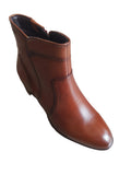 Tamaris Cognac Tan Leather Ankle Boot
