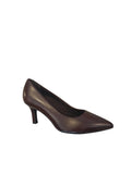 Tamaris Mahogany Leather Court Shoes
