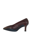 Tamaris Mahogany Leather Court Shoes