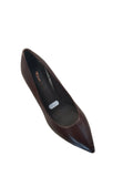 Tamaris Mahogany Leather Court Shoes