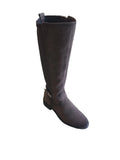 Tamaris Cigar Nubuck Leather Stretch Leg Long Boots