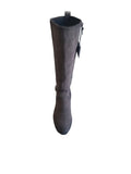 Tamaris Cigar Nubuck Leather Stretch Leg Long Boots
