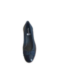 Tamaris Navy Leather Ballerina Pump
