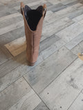 Tamaris Tan Suede Leather Cowboy Style Boots