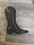 Tamaris Black Leather Cowboy Style Boots
