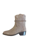 Lotus Dolly Beige Suede Cowboy Style Boots
