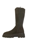 Tamaris Dark Brown Suede Below Knee Boot