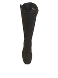 Tamaris Dark Brown Suede Below Knee Boot