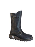 Fly London Mes  /Rug Calf Length Boot in Black