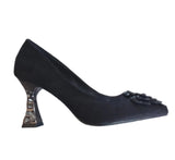Misstyl at Laura Vita Black Beaded Court Shoe