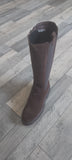 Tamaris Dark Brown Suede Knee-length Boots 