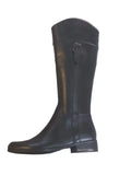 Caprice Black Leather Slim Leg Knee Length Boots