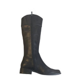 Caprice Black Leather Slim Leg Knee Length Boots