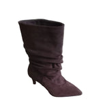 Marco Tozzi Dark Brown Heeled Slouch Boot