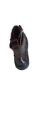 Heavenly Feet Krissy Ankle Boot in Black/Burgundy Patent