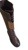 Heavenly Feet Avalon Long Brown/Green Lace Up Boot