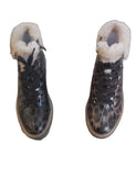 Tamaris Brown Leopard Lace up Ankle Boots
