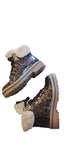 Tamaris Brown Leopard Lace up Ankle Boots