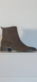 Caprice Dark Brown Nubuck Leather Ankle Boots