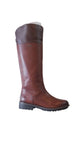 Remonte Two-Tone Brown Leather Knee Length Boot