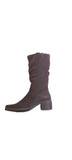 Caprice Dark Brown Leather Suede 3/4 Length Boots