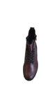 Remonte Burgundy Leather Flat Ankle Boots