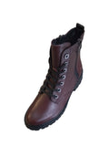 Remonte Burgundy Leather Flat Ankle Boots