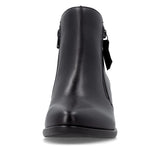 Remonte Black Leather Block Heeled Shoe Boot