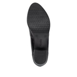 Remonte Black Leather Block Heeled Shoe Boot