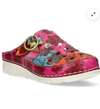 Laura Vita Dorry 08 Leather Mule in Fuchsia