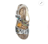 Laura Vita Barry Wedge Sandals in Perle