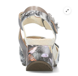 Laura Vita Barry Wedge Sandals in Perle