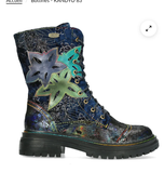 Laura Vita Kandyco 3/4 Length Leather Boot in Blue