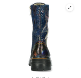 Laura Vita Kandyco 3/4 Length Leather Boot in Blue