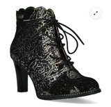 Laura Vita Alcbaneo Heeled Ankle Boot in Or 
