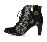 Laura Vita Alcbaneo Heeled Ankle Boot in Or 
