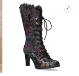 Laura Vita Alcbaneo Heeled 3/4 Length Boots in Violet