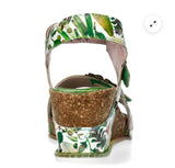 Laura Vita Bonito Wedge Sandal in Vert