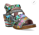 Laura Vita Nellao Block Heeled Sandal In Gris